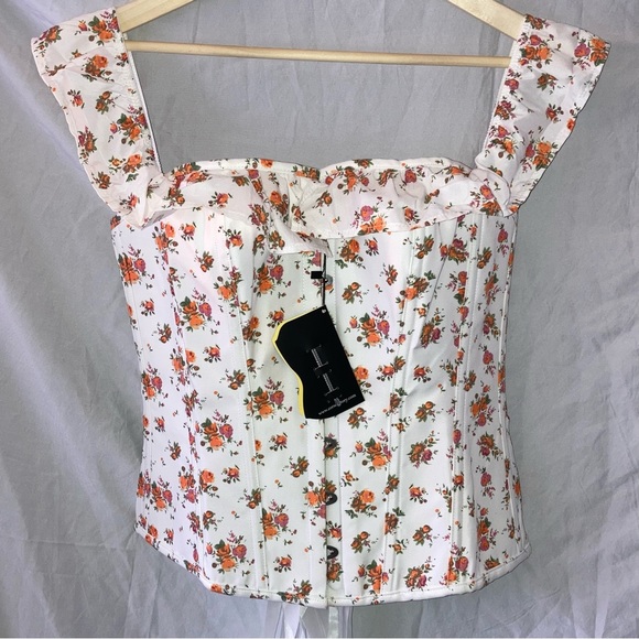 Corset Story Straight Line Overbust w/ Off Shoulder Collar - Picture 3 of 9